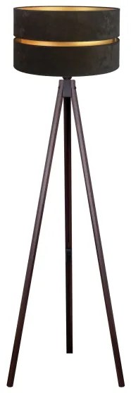 Duolla - Stojacia lampa DUO 1xE27/60W/230V pr. 44 cm čierna/wenge