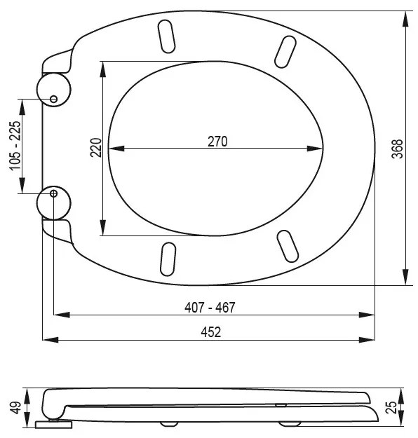 Fala Záchodové prkénko SUPER SLIM-D TO-75469