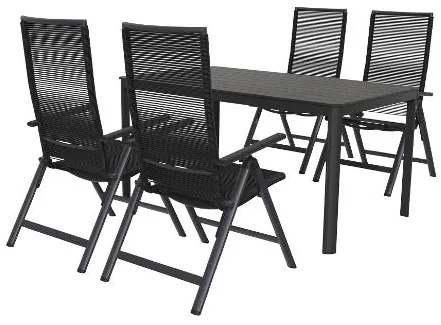 Livarno home Záhradný stôl Miami + Záhradné kreslo Miami. 4 kusy (800008475)