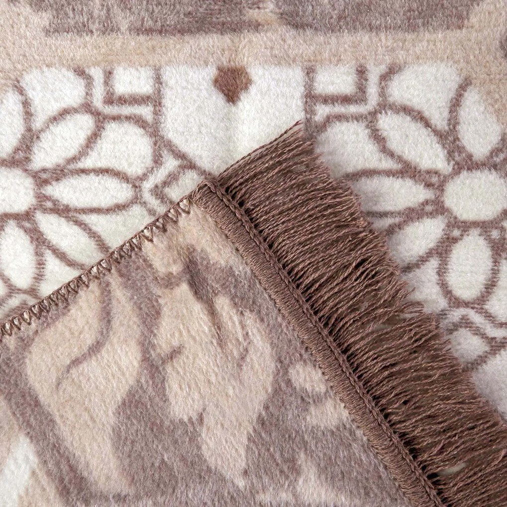 BAVLNENÁ DEKA RUSTIC 150X200 CM VZROVOVANÁ