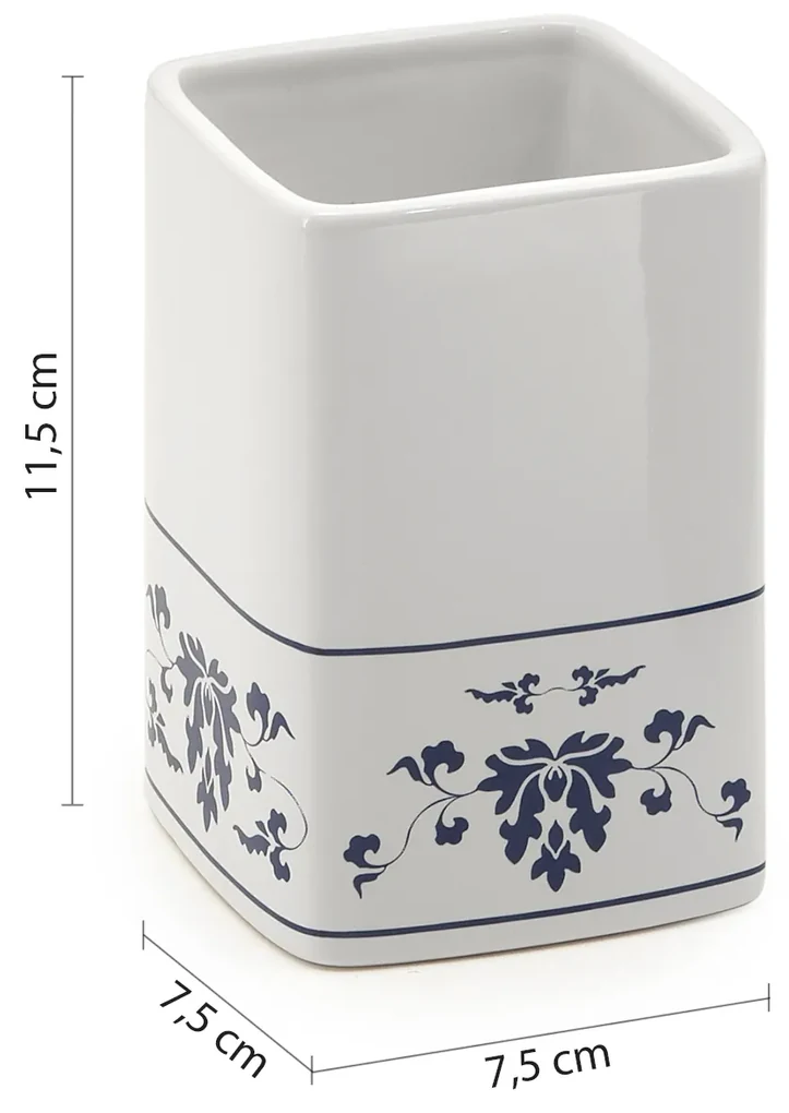 Gedy Gedy, CIXI pohár na postavenie, porcelán, modrá/biela, CX9889