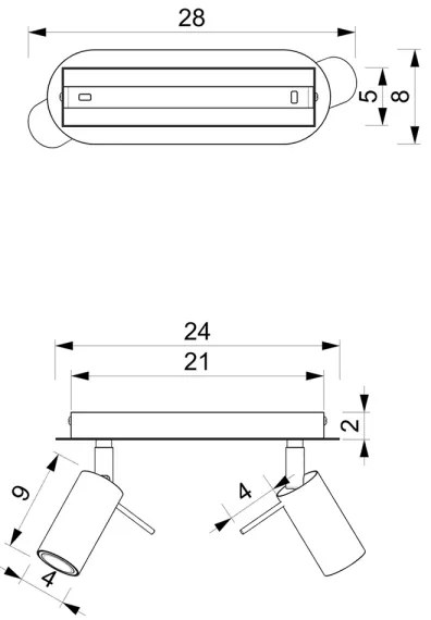 Bodové svietidlo PRESTON 2xGU10/MR11/40W/230V biela