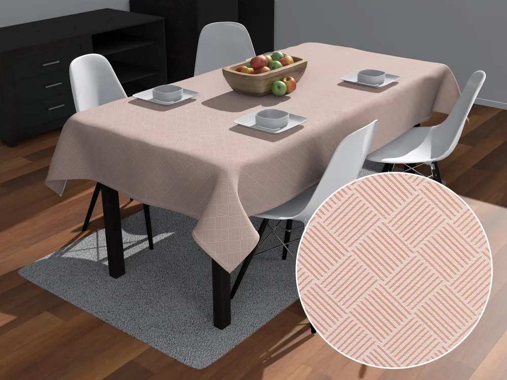 Biante Teflónový obdĺžnikový obrus Milano TF-048 - svetlo ružový 120x200 cm