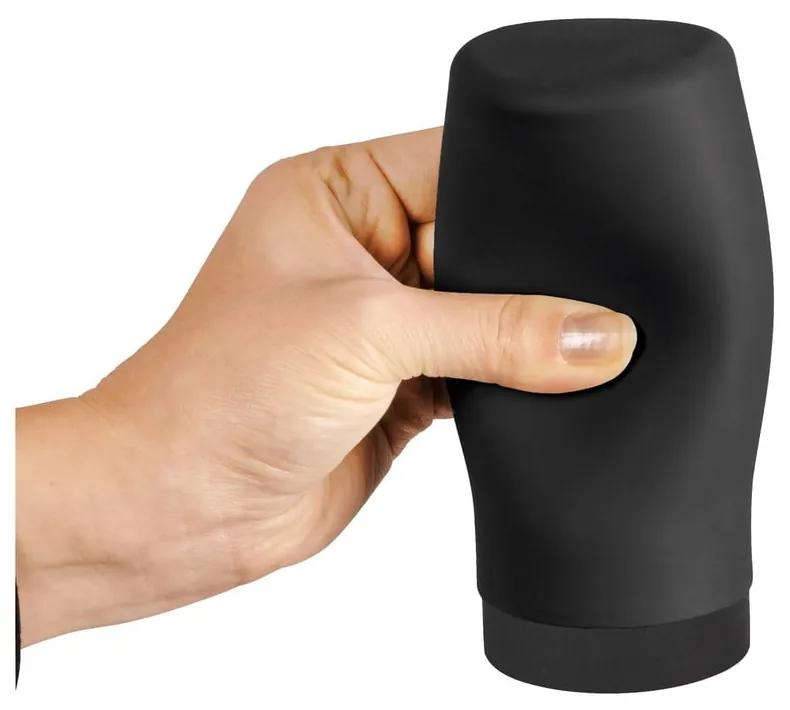 Čierny silikónový dávkovač na mydlo Wenko Easy Squeez-e