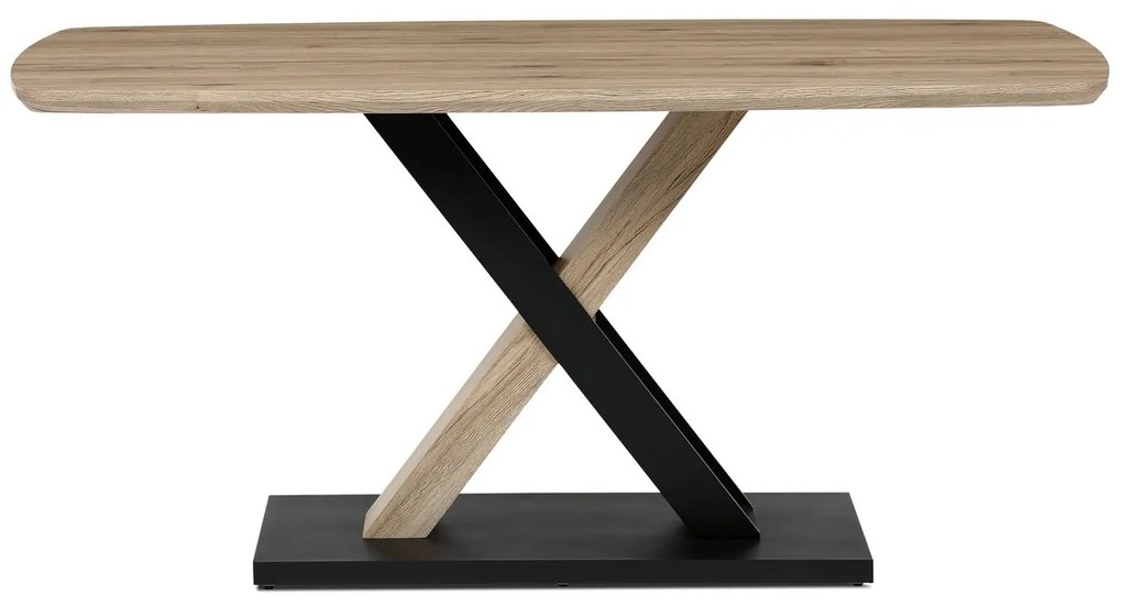 Jedálenský stôl X 165 x 80 cm, dub San Remo