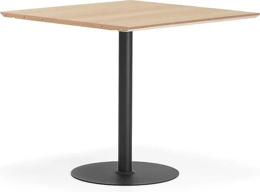 Bartový stôl METRIC, rozširujúci diel, 1000x1000x900 mm, čierna/dub