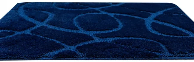 Kúpeľňový koberček Kobe Navy granátový, línie