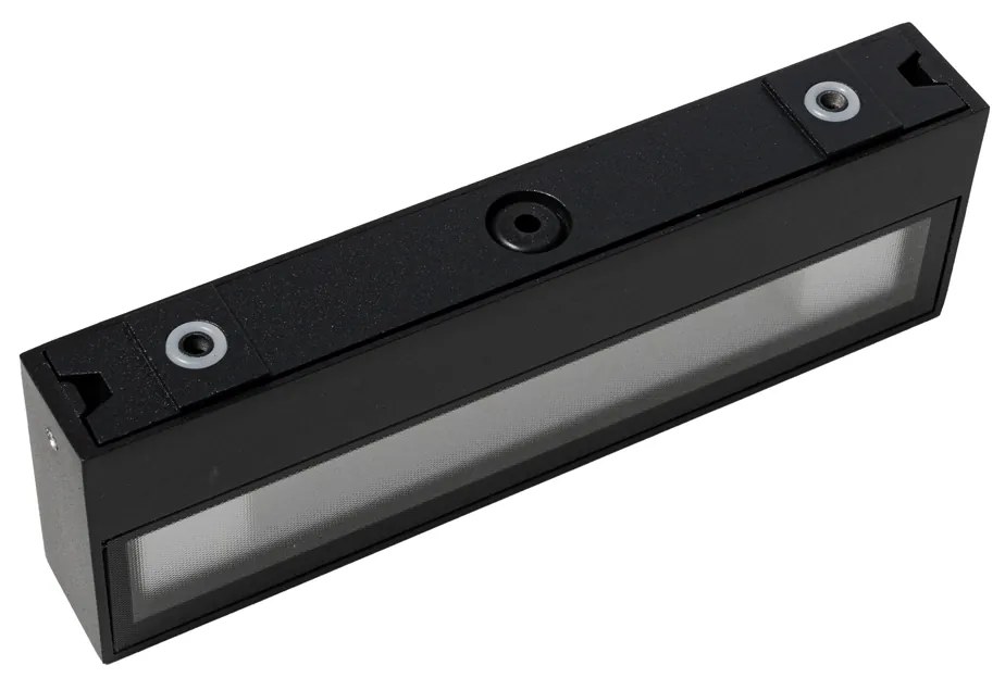 Moderné nástenné svietidlo čierne 22 cm vrátane LED IP65 - Hannah