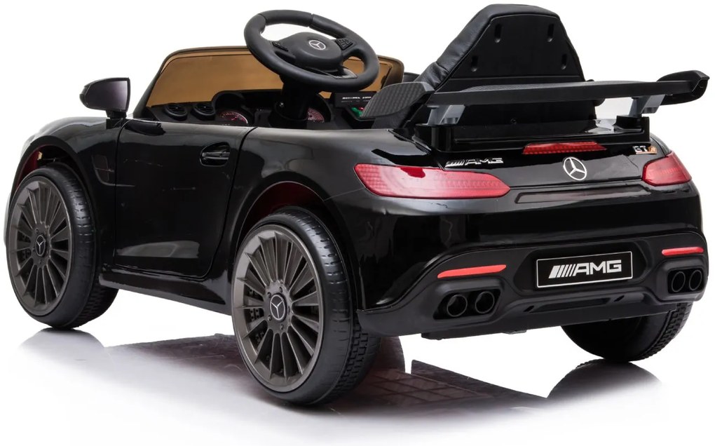 Detské elektrické autíčko na diaľkové ovládanie BestBerg BBCC-50B - Mercedes-Benz AMG GT R / od 3 rokov / nosnosť 25 kg / čierna