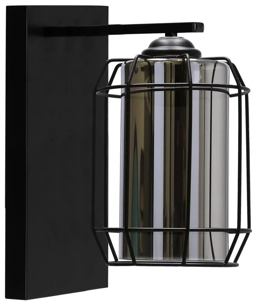Candellux Nástenná lampa JONERA 1xE27/40W/230V čierna CA0855