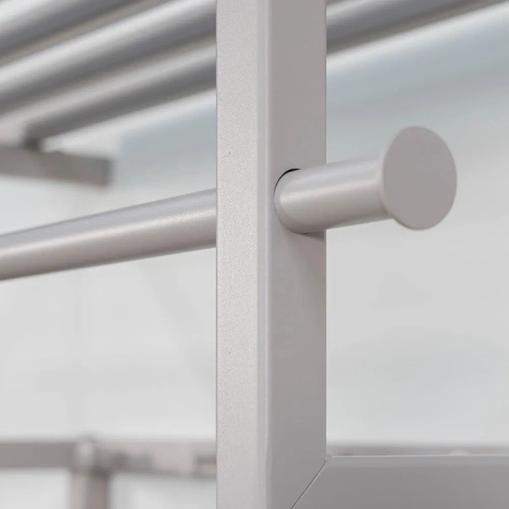 Taupe kovový nástenný vešiak s poličkou 76 cm Rizzoli – Spinder Design