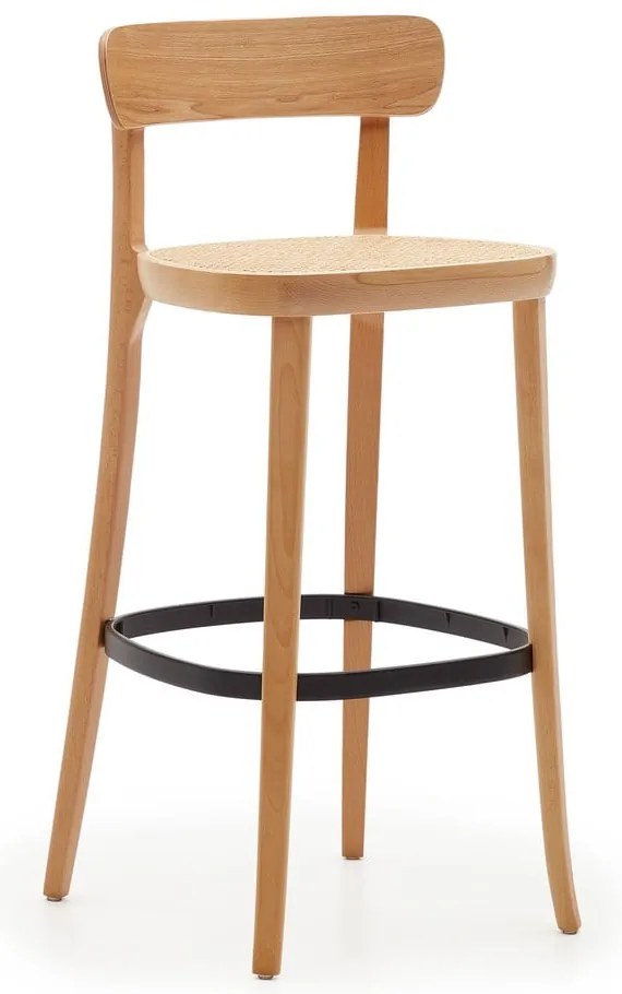 Barová stolička v dekore jaseňa v prírodnej farbe 99 cm Romane – Kave Home