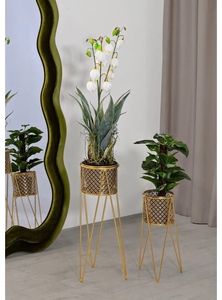 Kovové stojany na kvety 2 ks ø 20 cm (výška 46 cm) Nat – Mauro Ferretti