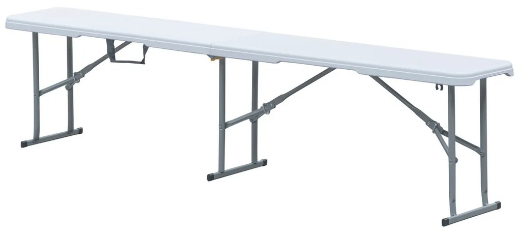 Autronic Záhradná lavička, kov, plast, biela, AZ-K1001 WT