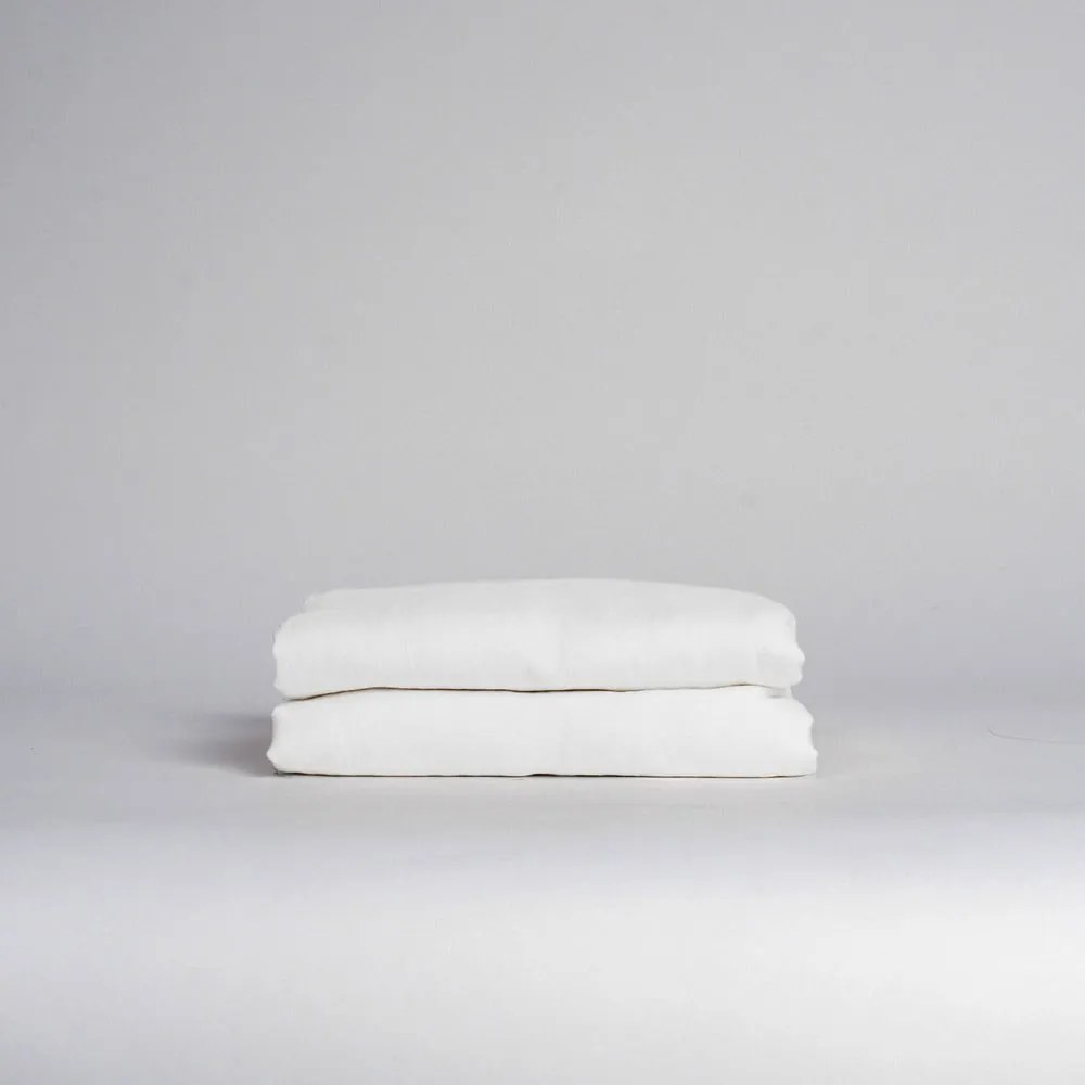 Biela plachtas prímesou ľanu 180x260 cm – Linen Tales