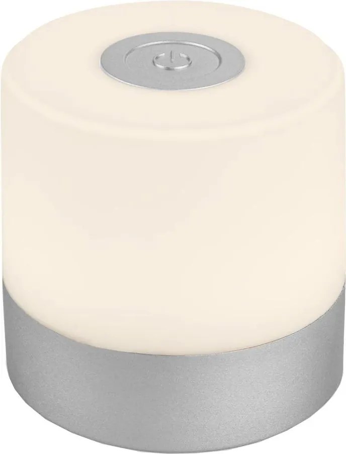 Briloner -LED stmievateľná nabíjateľná dotyková vonkajšia stolná lampa LED/2W/5V 2700K IP44 matný chróm