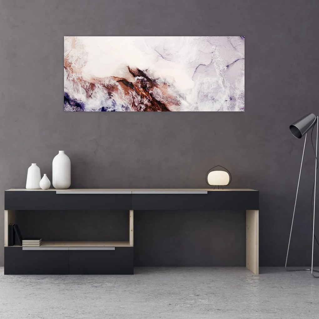 Obraz - Fialový mramor N⁰1 (120x50 cm)