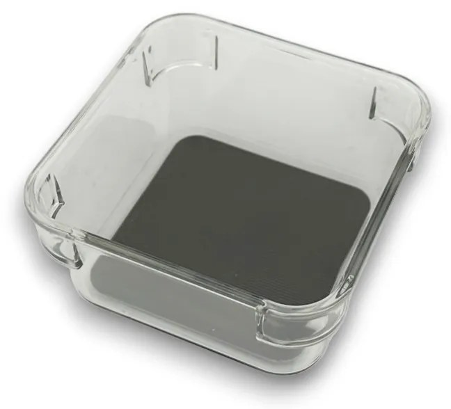 Organizér do šuplíku kuchyně i koupelny, příborník GREY 9,4 x 9,4 x 5 cm