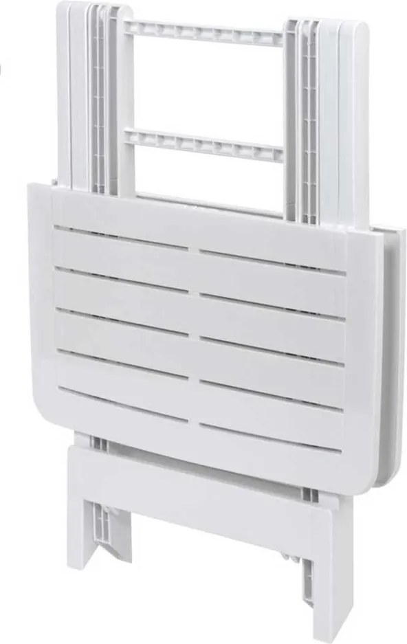 Rozkladací balkónový stôl PROGARDEN 79 cm biely