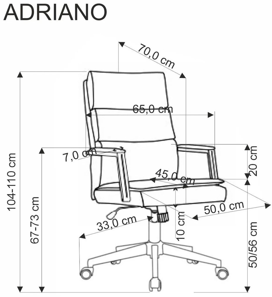 Otočné křeslo Adriano olivové