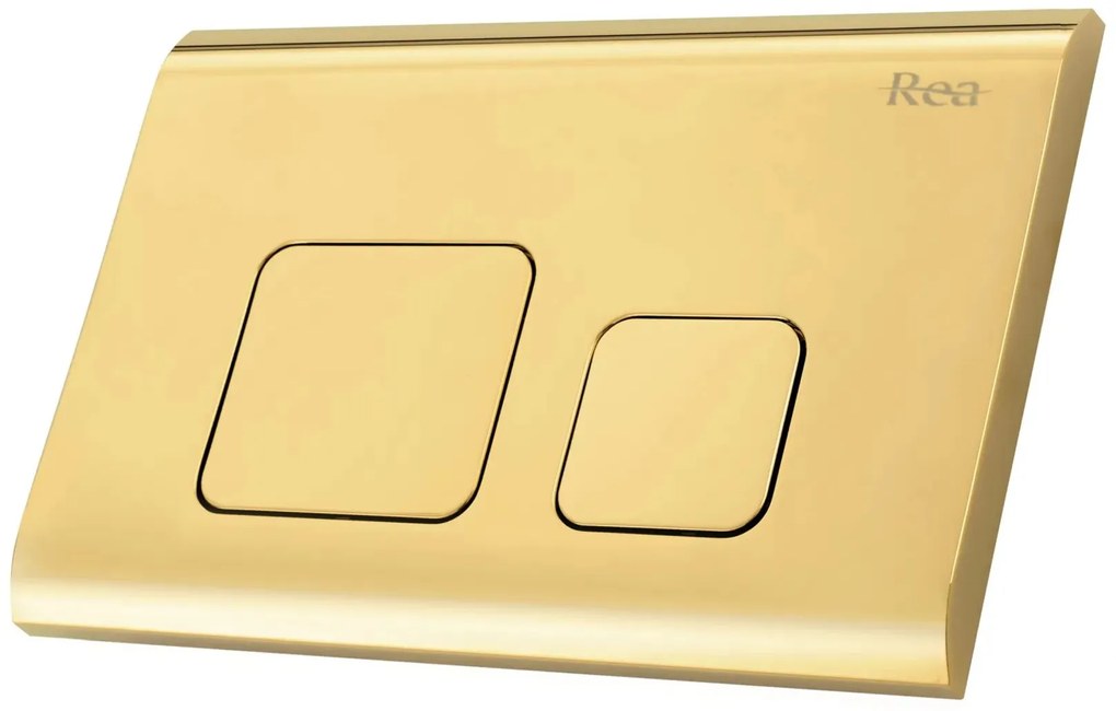 Rea - splachovacie tlačidlo pre podomietkové rámy Rea, svetlá zlatá, REA-E9853