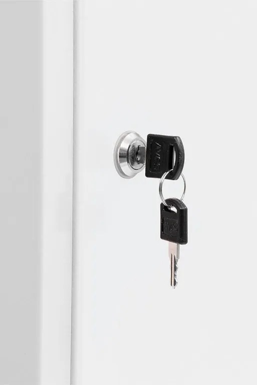 Kovová šatníková skriňa Trestles SS2M 1800x600x500 mm, 2 oddiely, svetlosivé dvere Podnož: bez podnože, Zámok: otočný