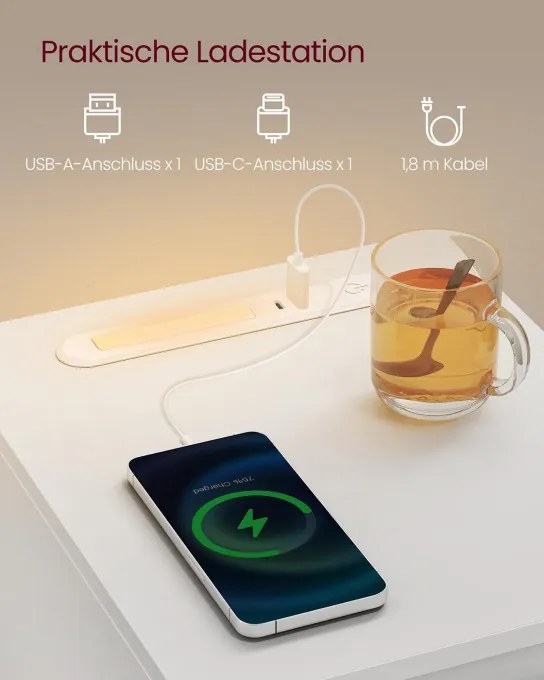 Nočný stolík s LED osvetlením LET610W01