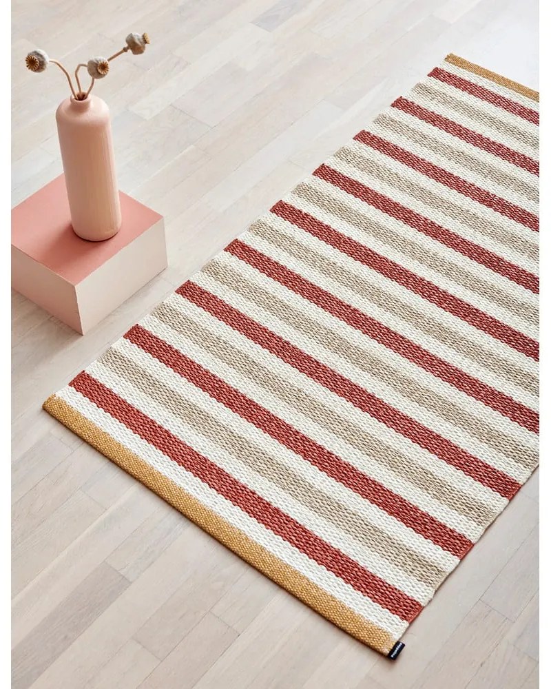 Vnútorný a vonkajší behúň v tehlovo-krémovej farbe 85x200 cm Teo Brick – Pappelina