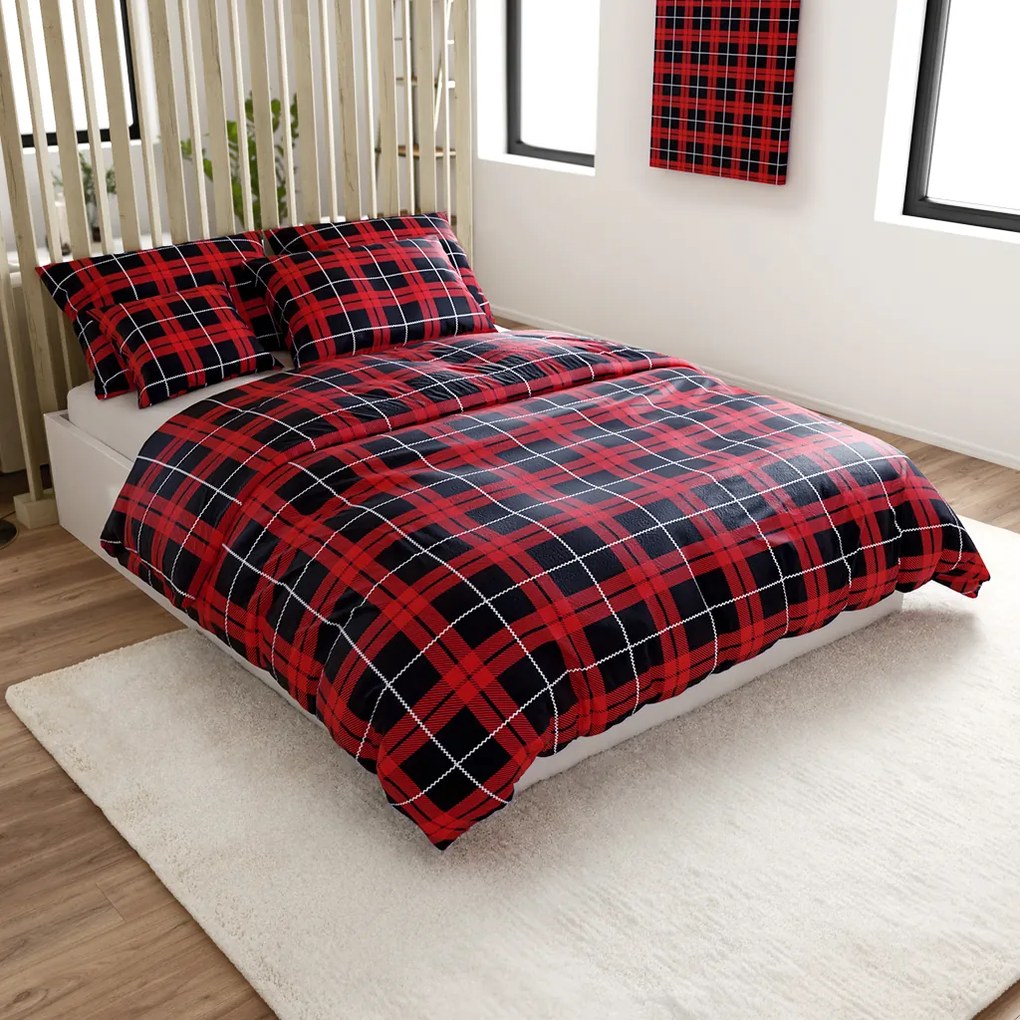 Obliečky mikroplyš ALBURY červené Rozmer obliečky: 70 x 90 cm | 140 x 200 cm