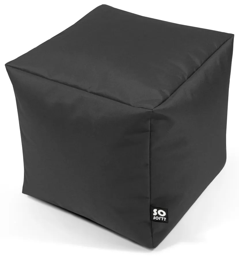 Tmavomodrý detský sedací vak Cube M – So Soft?