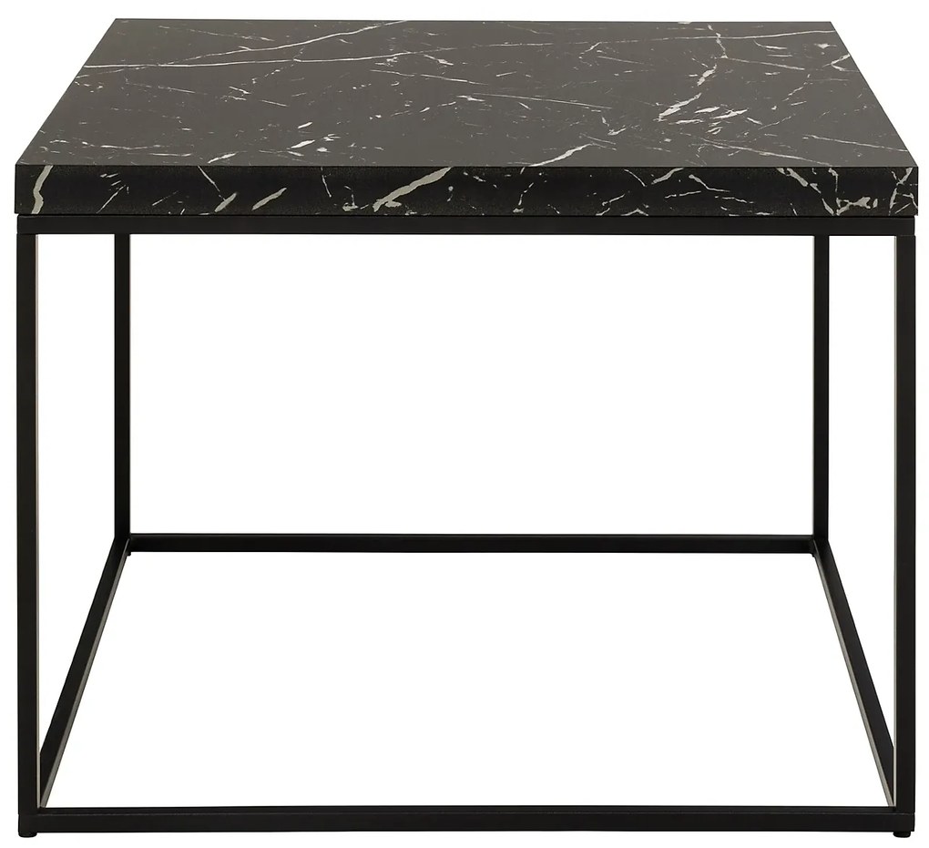 Konferenční stolek Barossa 60 cm černý mramor/černý