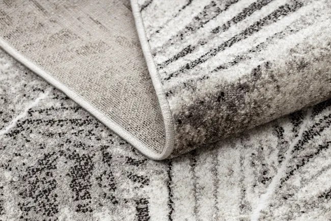 Koberec MATEO 8035/944 palmové listy - štrukturálny sivý / béžový