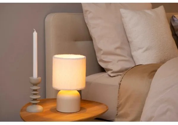 Lucide 10516/01/38 - Stolná lampa WOOLLY 1xE14/40W/230V krémová