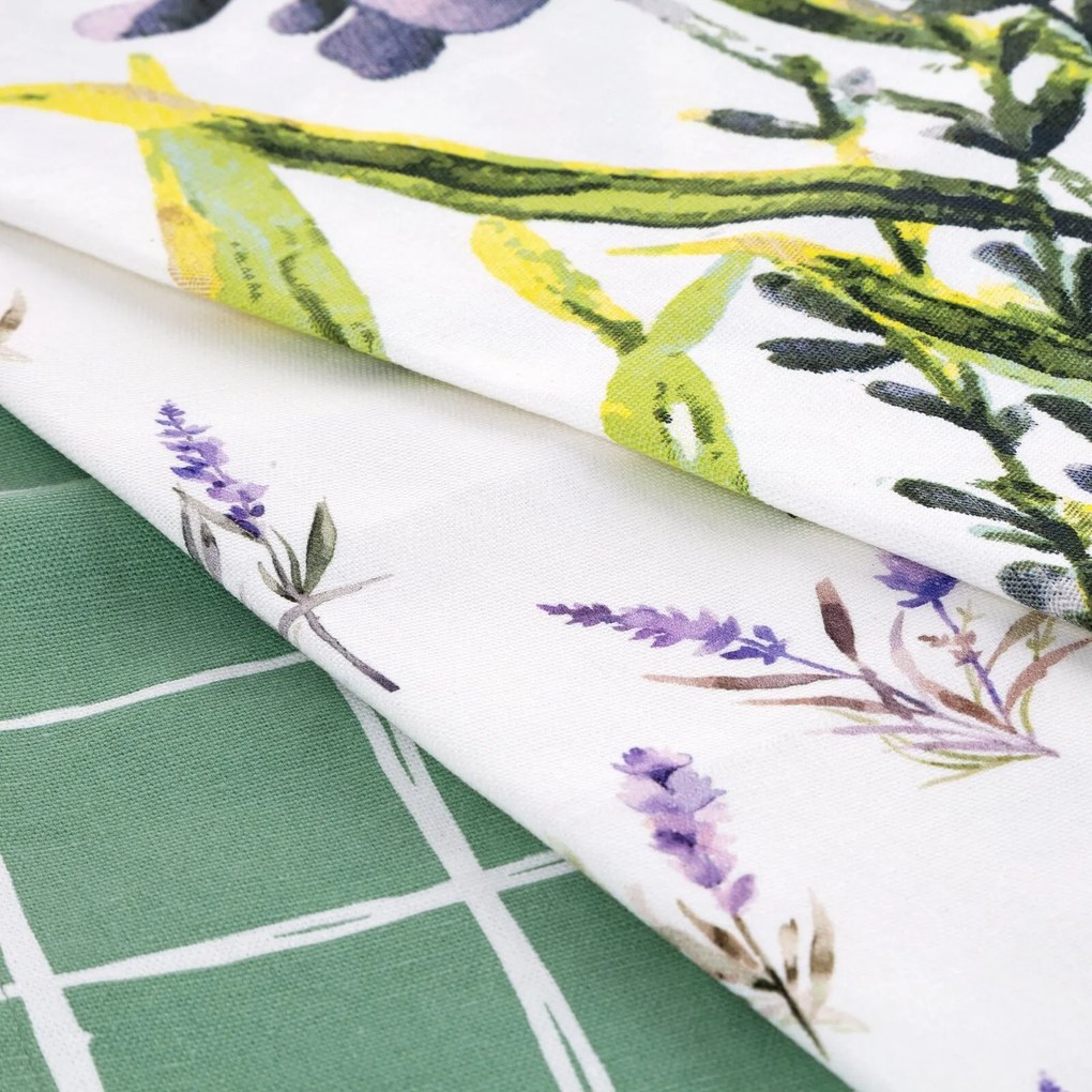 KUCHYNSKÁ UTIERKA LAVENDER SADA 3 KS 50X75 CM VZOROVANÉ