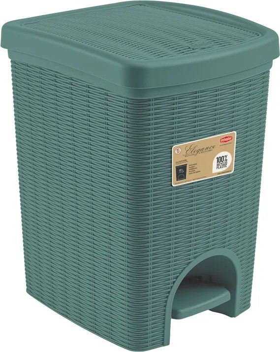 STEFANPLAST Odpadkový kôš 20 l, 31 × 27,5 × 39 cm, zeleno-sivý
