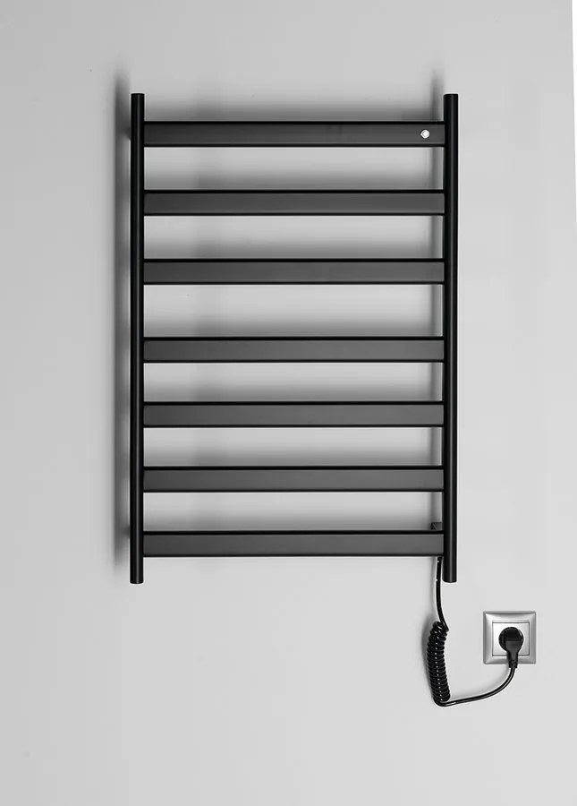 Sapho Sapho, ELIAS elektrický sušiak uterákov 490x730x110mm, 105W, čierna matná, EB550