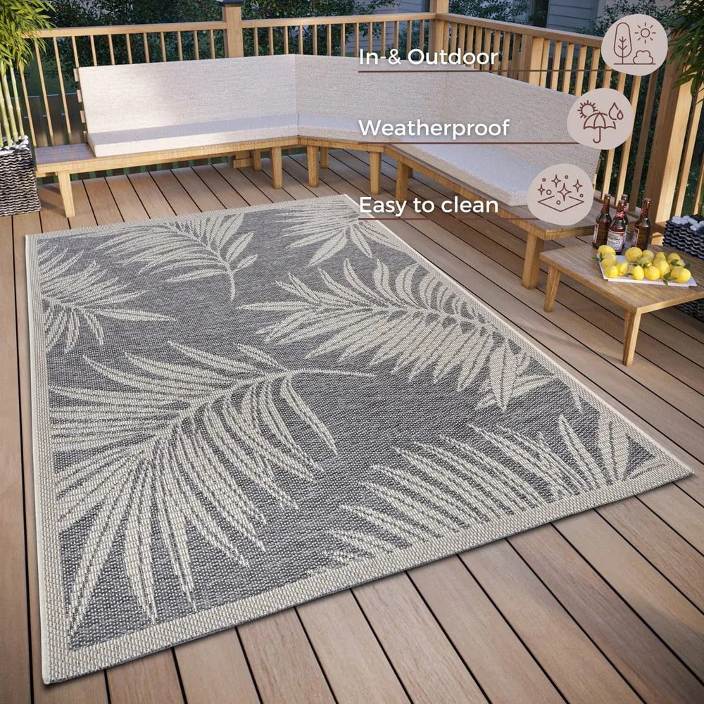 Sivý vonkajší koberec 76x150 cm Clyde Paru – Hanse Home