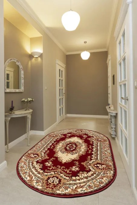 Koberec Agnella Standard kráľovsky bordový ovál