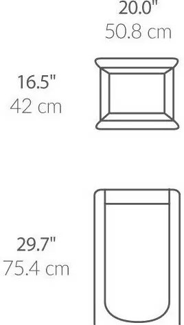 Simplehuman Kôš na bielizeň skladací X-Frame, antracit