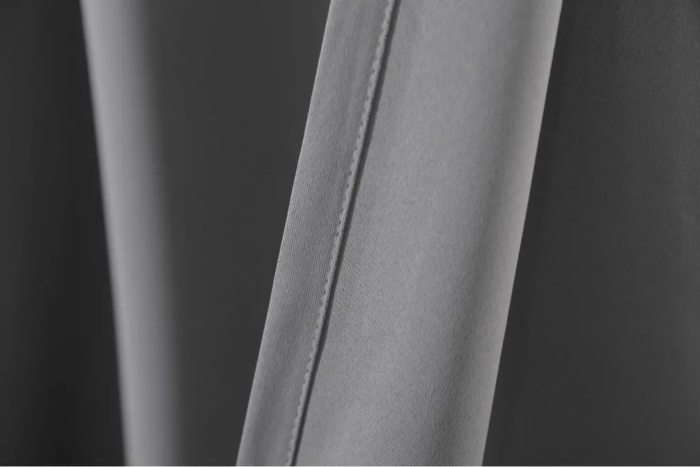 2x Svetlosivý záves OXFORD 140x250 cm