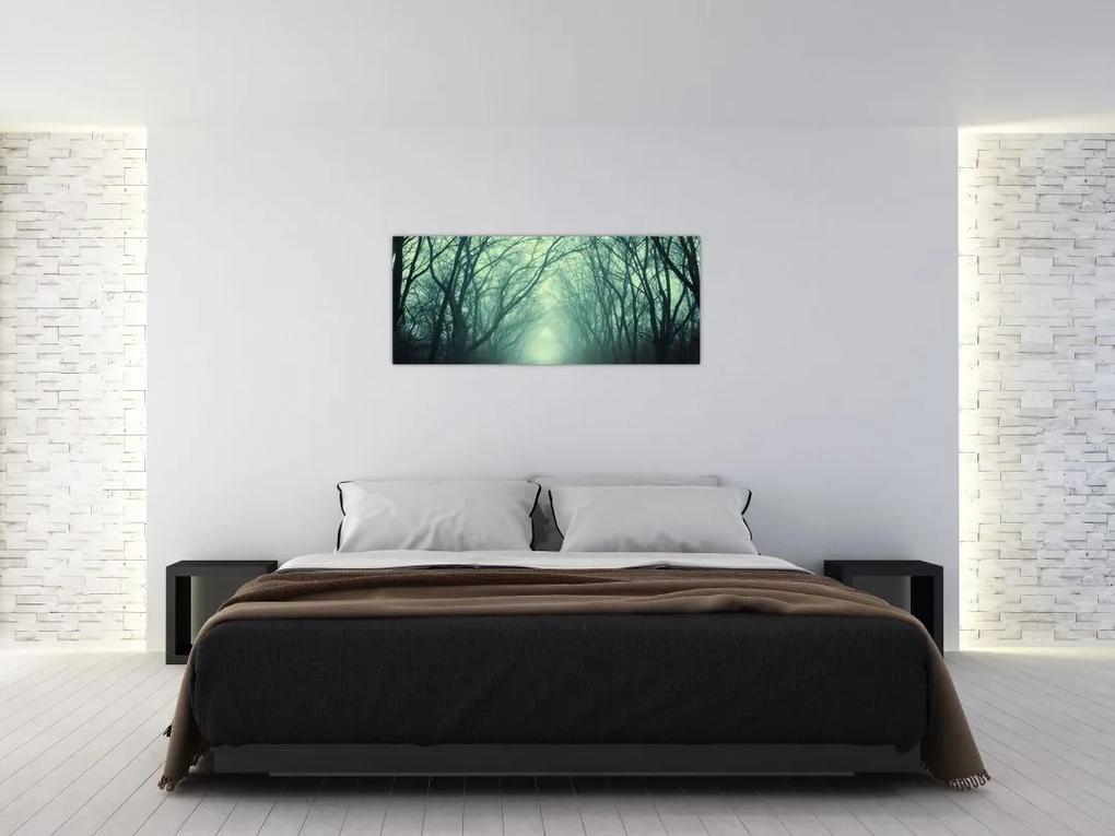 Obraz - Cesta s alejou stromov (120x50 cm)