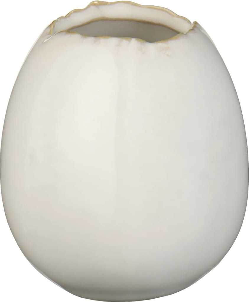 Ib Laursen Mini vázička Egg-shaped White 9,4 cm