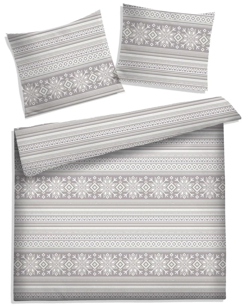 Obliečky bavlnené Ceramica sivé EMI: Štandardný set jednolôžko obsahuje 1x 140x200 + 1x 70x90
