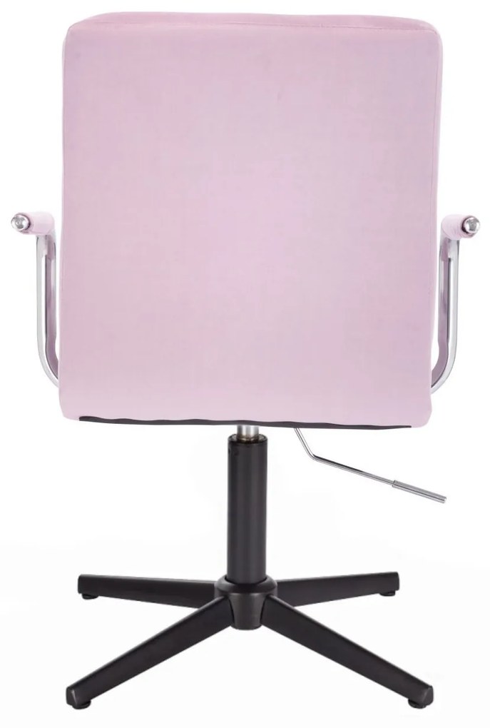 LuxuryForm DESIGN Stolička VERONA VELUR na čiernom kríži - levanduľa