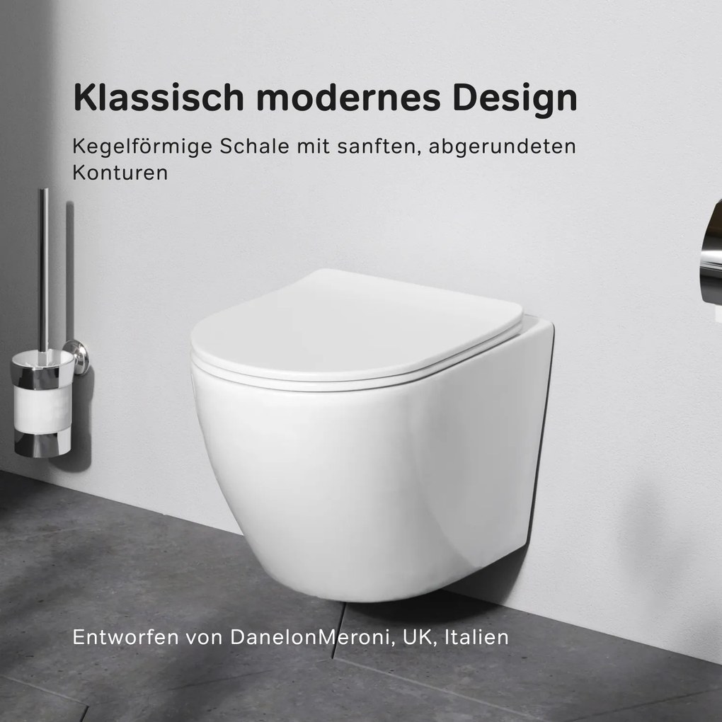 Závesné WC AM.PM Like CLA1900PSC bezokrajové, so sedadlom Microlift, biele