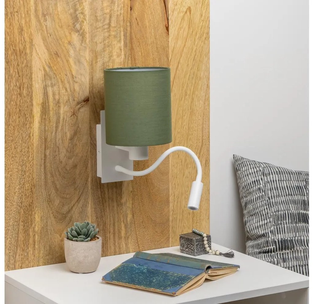 Brilagi - LED Nástenná lampa NUBILA 1xE27/25W/230V + LED/3W biela/zelená