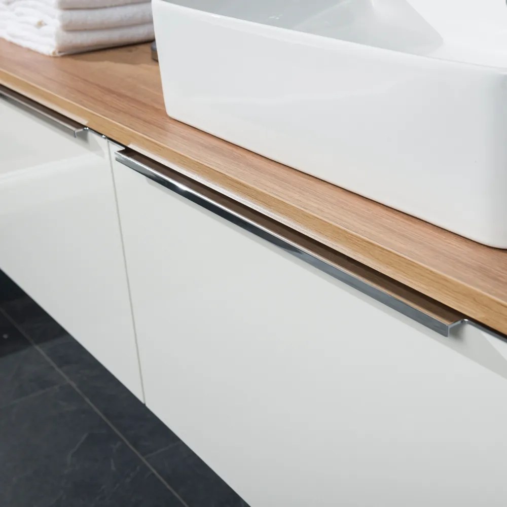 Mereo Mailo, kúpeľňová skrinka 81cm, biela, chróm madlo, MER-CN516S