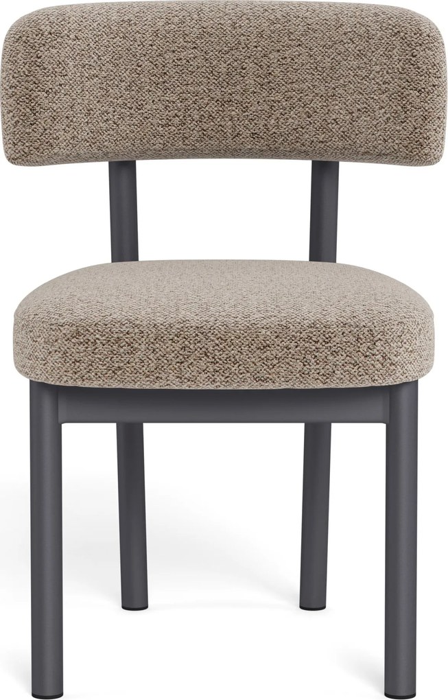 Mazzoni TORAY Béžová Latte (tkanina Monza 60)/čierna podnož - ČALÚNENÁ STOLIČKA DO KUCHYNE/JEDÁLNE