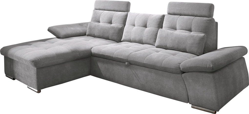 XXXLutz ROHOVÁ SEDAČKA, textil, kompozitné drevo, sivá MID.YOU - Sedačky - 002220026406