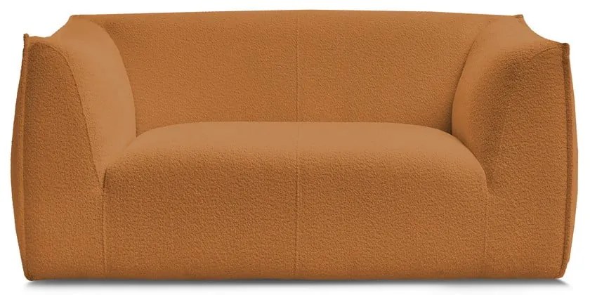 Pohovka z textílie buklé v horčicovej farbe 170 cm Giorgia – Bobochic Paris